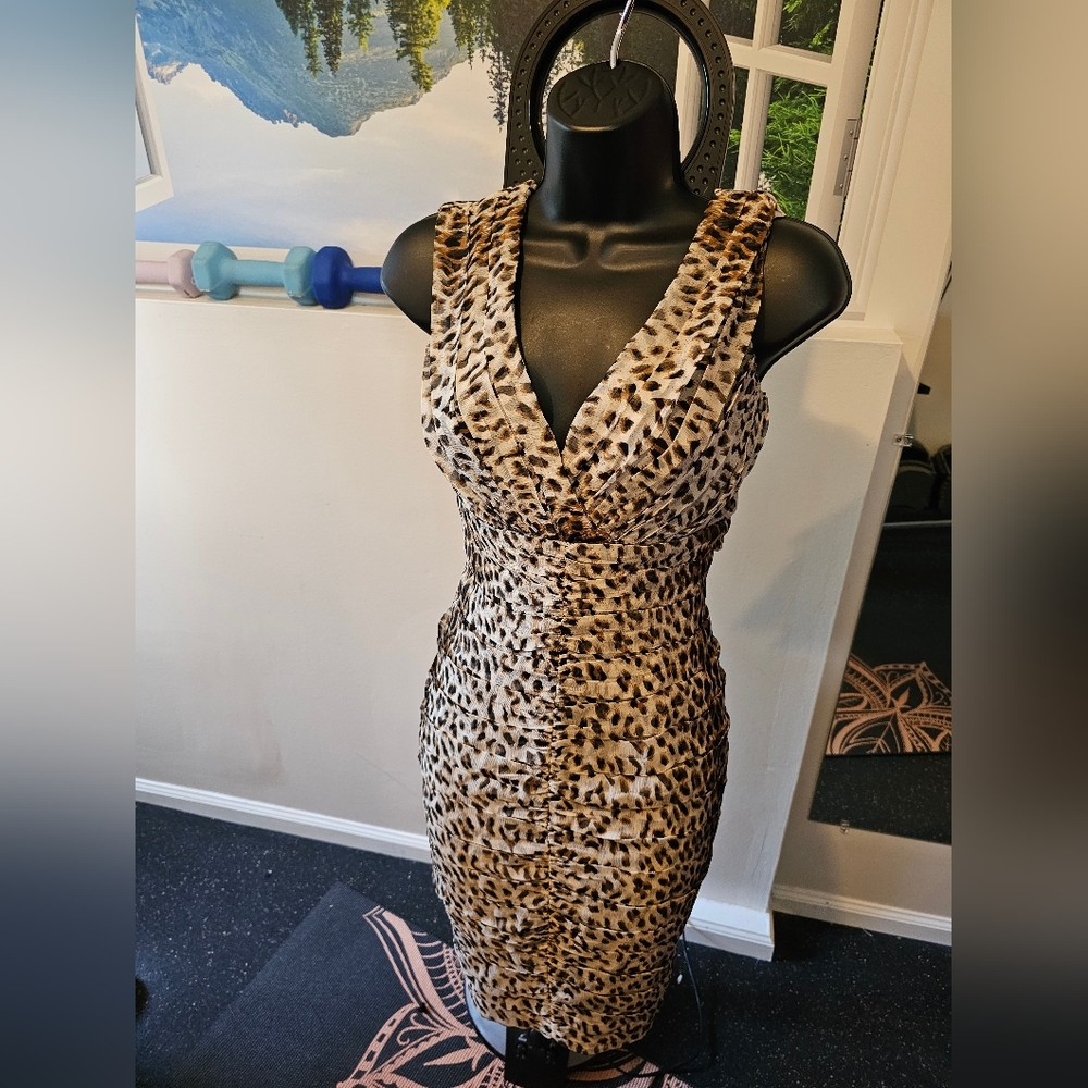 Tadashi Leopard Print Dress - Size 4